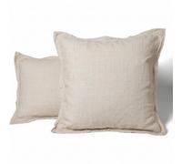LNT France 2 Taies Oreillers 65x65cm, Volants piqués 100% Lin Naturel | Volants piqués, Linge de Maison, Lot de 2