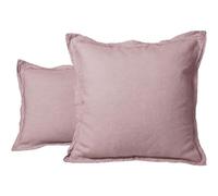 LNT France 2 Taies Oreillers 65x65cm, Volants piqués 100% Lin Rose Poudre | Volants piqués, Linge de Maison, Lot de 2