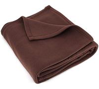 LNT France Couverture Polaire 180x220 cm Polyester Douce Chaude Chocolat