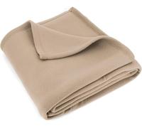 LNT France Couverture Polaire 180x220cm Polyester Douce Chaude Sable