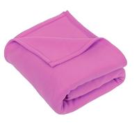 LNT France - Couverture Polaire 220 x 240 cm (Rose),100% Polyester - traité Non-feu - Couverture Ultra Chaude, Ultra Douce pour Lit et Canapé