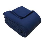 LNT France - Couverture Polaire pour Lit et Canapé, 180 x 220 cm, 100% Polyester 330 g/m² traité - Non feu - Couverture Ultra Chaude, Ultra Douce (Abysse)