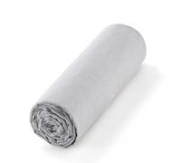 LNT France Drap Housse 100% Lin Lavé, Gris Perle, 140x190cm | Ourlet élastique