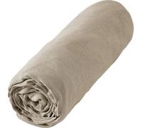 LNT France Drap-Housse 100% Lin lavé Sable 160x200 cm | Linge de Maison, Ourlet élastique