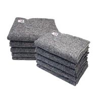 LNT France - Lot de 10 Couvertures de Déménagement 150 x 200 cm - Protection Meubles - Très Haute Résistance, 330 GR/m² - 100% Fibres Recy s - Fabriqué en France