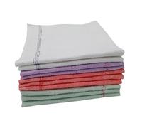 LNT France - Lot de 10 Serpillères Couleurs absorbantes Coton/Viscose 50 x 60 - fabriquées en France - Lavable et résistente - très absorbante.