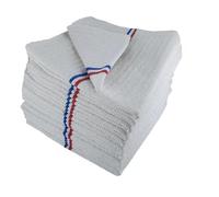 LNT France - Lot de 10 Serpillères Gaufrées Blanches 60 x 100 cm - Haute Résistance - Grand Pouvoir Absorbant - Idéal pour Tout Type de Sol - Fabriqué en France