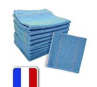 LNT France - Lot de 10 Serpillères L'original Blue G - 50 x 100 cm, Toile de Jean recyclé. Multi usages, Nettoyage de Tous Les sols. Très résistantes. Fabriqué en France. (10)