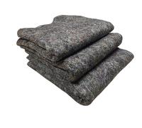LNT France - Lot de 3 couvertures de déménagement 150x200 cm, 300 g/m², fibres recy s, protection meubles, garde-meuble, transport, réutilisables et résistantes.