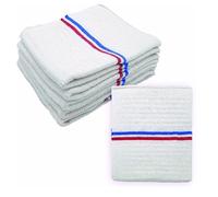 LNT France - Lot de 5 Serpillères Gaufrées Blanches 60 x 100 cm - Haute Résistance - Grand Pouvoir Absorbant - Idéal pour Tout Type de Sol - Fabriqué en France