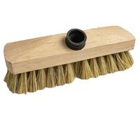 LNT Les Nouveaux Textiles - Brosse à Récurer Lave Pont 22 cm - Poils en Fibres Résistantes à l'eau - Monture en Bois d'Hévéa - sans Manche - Fabriquée en France