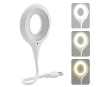 Lntelligente avec Contrôle Vocal Lampe de Lecture LED USB Rechargeable Liseuse Lampe 360° Cou Flexible 3 Modes Protection des Yeux pour L'étude, la Lecture, Travail (Version Anglaise)