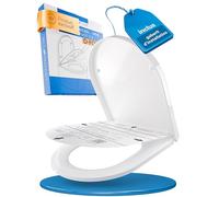 LOBENSWERK Abattant WC Forme D [COURT] Montage facile | Abattant toilette avec frein de chute | Lunette WC D forme antibactérienne & UV résistante in abarit