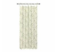 Loberon Ashryver Rideau - Pur Lin - Nouettes, Blanc/Vert