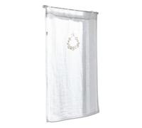 Loberon Bréteny Brise-bise - Broderie en Forme de Couronne - Pur Lin, crème