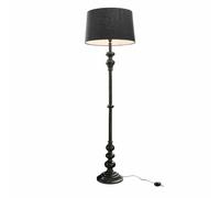 LOBERON Lampadaire Reville, noir vieilli
