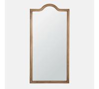 LOBERON Miroir mural Lucin , marron | Cadre en bois de chêne, Élégante forme d’arche, Bordure de cadre finement profilée