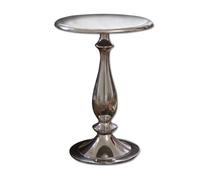 Loberon Piccolo Table d'appoint - Fonte d’Aluminium Brillante - Style Noble et Grande stabilité, argenté