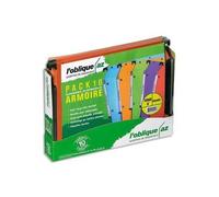 L'OBLIQUE 13219 Dossier suspendu Kraft Azv Ultimate 02 Armoire 240 g Entraxe 330 mm H 275 mm Fond 50 Porte-Étiquette Pack de 10 Couleurs Assorties