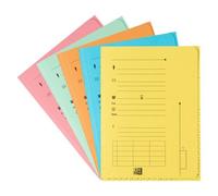 L'OBLIQUE 19844 Chemise Kraft Hv 235 x 320 mm 240 g Rabats Intérieurs Indexation Pastel Pack de 25 Couleurs Assorties