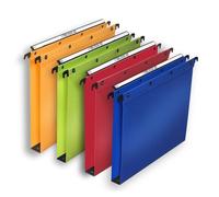 L'oblique Az Boite De 10 Dossiers Suspendus Fun Polypro Pour Tiroirs Fond 30 Mm Assortis