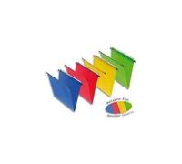 L'oblique Az Pack 10 Dossiers Suspendus Polypro Fun 330, Fond 30mm Rouge Pour Tiroir