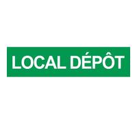 Local Dépôt Vert (29x7cm) - Sticker/Autocollant