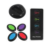 Localisateur de clés avec Son, détecteurs de clés et trackers - 85 DB détecteur d'alarme de vec Son, 4 récepteurs et Lampe de Poche Porte-clés Outil de télécommande de portée de 131 Pieds