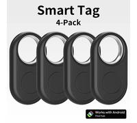 Localisateur de positionnement lointain, 4 paquets, fonctionne avec l'application Hub Google, étiquette de suivi de localisation, détecteur d'animaux pour Pixel Xiaomi Moto GMS 4PCS-BLACK