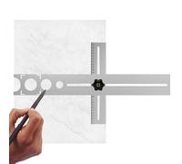 Localisateur de trou pour carrelage - Guide de perçage précis avec gabarit réglable - Outil carrelage, perçage mural et sol - Accessoire durable pour rénovation et construction