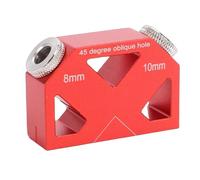 Localisateur de trous de gabarit de guide de perçage d'angle de 45 degrés | Positionneur de gabarit de vis pour trou de poche, foret cheville, menuisier, bloc perçage, gabarit chevilles pour le travail