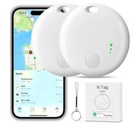 Localisateurs d'objets Lot de 2, Smart Key Finder Traceur Tag, Compatible avec Find My (Uniquement iOS), Localisateur de Clés Tracker GPS Mini Traceur pour Voiture Valise Enfant Chat Chien