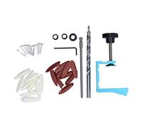 Locateur de Trou Oblique 15° Kit Gabarit de Perçage en Alliage d'Aluminium Bleu - Joints d'Assemblage Précis, Portable avec Accessoires Complets pour Menuiserie et Mobilier
