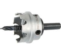 Lochsge Sgen - Profondeur de coupe 80 mm, 4 mm, revêtement carbure, avec foret et ressort
