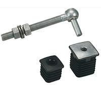 LOCINOX 2 Gonds M16 pour Portillons - Tige Filetée 160mm galvanisé à Chaud - pour Profil de 40mm