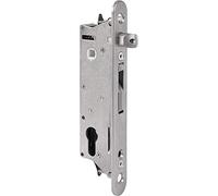Locinox Serrure à cadre tubulaire Fiftylock, crochet PZ 92 DM 30 mm têtière ronde inox Argenté