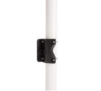 LOCINOX Gâche polyamide pour portillon de jardin pour profils ronds en RAL 9005 SKRZ900560