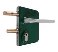 Locinox Serrure de portail LCKX – cylindre européen thermolaquée axe 70 mm – vert