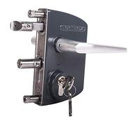 Locinox Serrure Sécurité LAKQ4040 U2, Antrhranzitgrau Ral 7016, pour 40 À 60mm Rahmenprofile - Gartentorschloss, Flügeltorschloss, Château de Boîte Avec Cylindre Pour Dévisser, Gartentürschloss