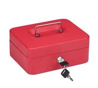 LOCK DOWN Coffre Fort à 5 Compartiments avec Clés - Cachette Secrete avec 2 Clés - Master Lock au Design Attirant - 20 x 16 x 8.5 CM - Métal - Rouge