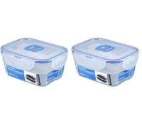Lock&Lock 2059121 PP Classic Boîte Hermétique Empilable Plastique Transparent 15 x 11 x 7 cm (Lot de 2)