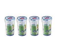 Lock & Lock Boîte de conservation ronde, 100 ml - Clair/bleu, claire, Lot de 4