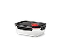 LOCK & LOCK Boîte en verre pour micro-ondes - Récipient en verre alimentaire pour four, micro-ondes et congélateur - Boîte de conservation rectangulaire avec couvercle, 380 ml