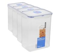 Lock & Lock HPL 813 Boîte spécifique à farine 1,8 l Etanche à 100% air et liquide, (Lot de 4)