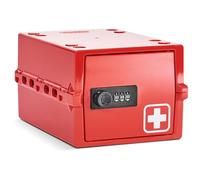 Lockabox Mini™ | Boîte de rangement verrouillable de qualité supérieure | Boîte à combinaison de 3 litres pour la sécurité alimentaire, médicamenteuse et domestique | Sans BPA (Medi Rouge)