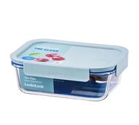 LocknLock Boîte de conservation alimentaire rectangulaire en verre transparent Menthe 1 L - Durable, hermétique et résistante à la chaleur