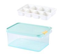 LocknLock Boîtes de conservation avec couvercle hermétique, organiseur de réfrigérateur, empilables, boîtes de congélation, boîtes de conservation sans BPA pour conservation des aliments (1,65 l + 8