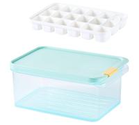 LocknLock Boîtes de conservation avec couvercle hermétique - Organiseur de réfrigérateur empilables - Boîtes de congélation - Sans BPA - Pour la conservation des aliments (1,65 l + 18 cuillères à