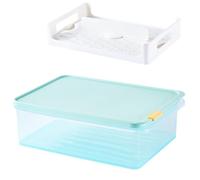 LocknLock Boîtes de conservation avec couvercle hermétiques - Organisateur de réfrigérateur empilable - Boîtes de réfrigérateur - Boîtes de congélation sans BPA (3,5 l + séparateur)