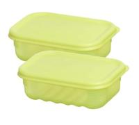 LocknLock Fresh Block Lot de 2 bocaux de rangement empilables sans BPA avec couvercles pour fruits et légumes, passent au micro-ondes, au congélateur et au lave-vaisselle (330 ml)
